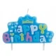 Mum Happy Bırthday Tekparça Rengarenk Mavi