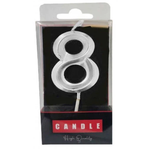 Mum Kristal Desenli 8 Gümüş