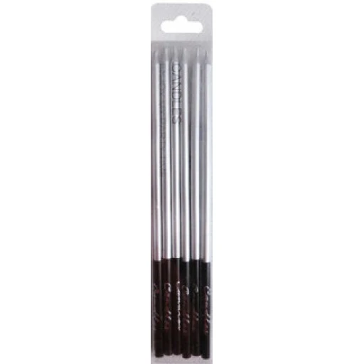 Mum Pastel Gümüş 16cm 6'lı