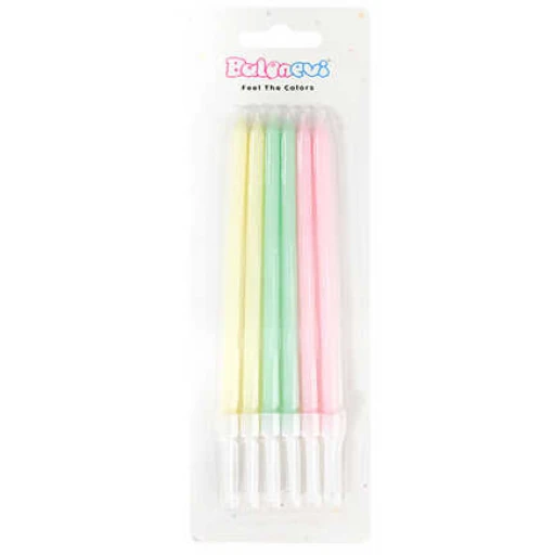 Mum Pastel Makaron Rengarenk 6'lı