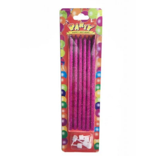 Mum Simli 14cm Mor 6'lı