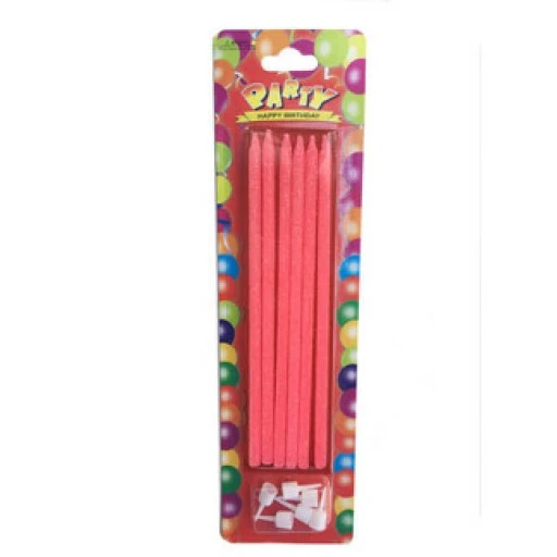 Mum Simli 14cm Pembe 6'lı