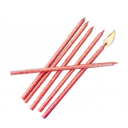 Mum Simli 14cm Kırmızı 6'lı