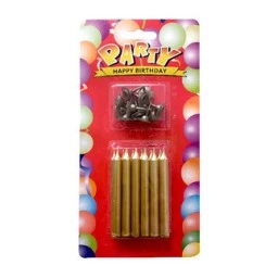 Mum Yaldızlı Kısa 10 cm Altın