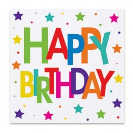 Peçete Happy Bırthday Superstar33x33cm 16'lı