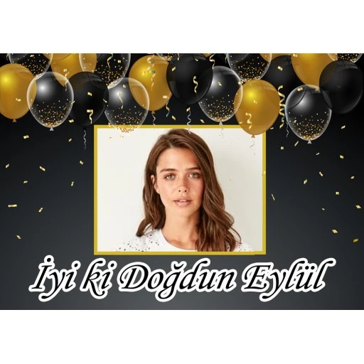 Yetişkin Kişiye Özel Fotoğraflı Doğum Günü Afiş Hdts224