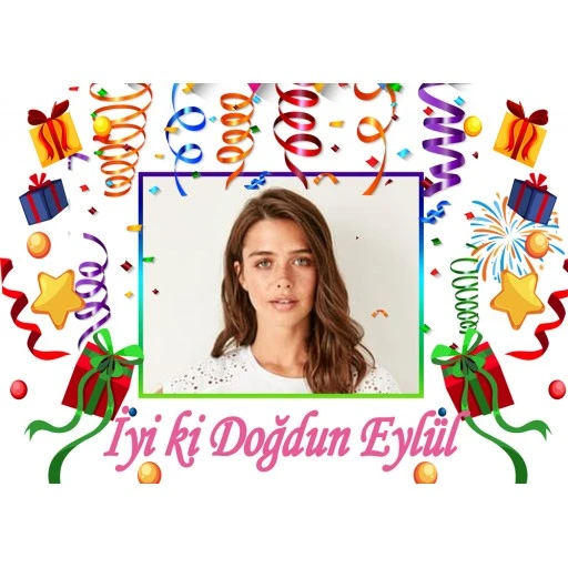 Yetişkin Kişiye Özel Fotoğraflı Doğum Günü Afiş Rengarenk Multicolor Hdts225