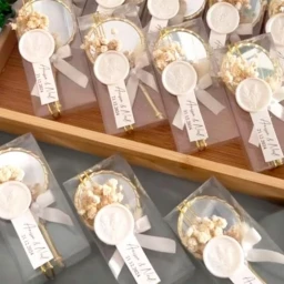 20 Adet Asetat kutu içerisinde mühür dekorlu ayna Söz Nişan Nikah Kına Hediyelik