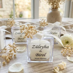 Hediyelik Mumlar Çiçekli Buble Hediyelik Mum, Nikah Şekeri, Doğum, Sünnet, Düğün Nişan Söz